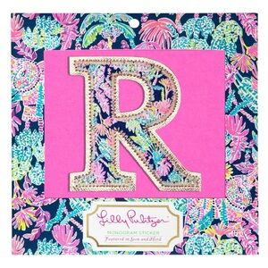 Lilly Pulitzer Monogram Sticker R